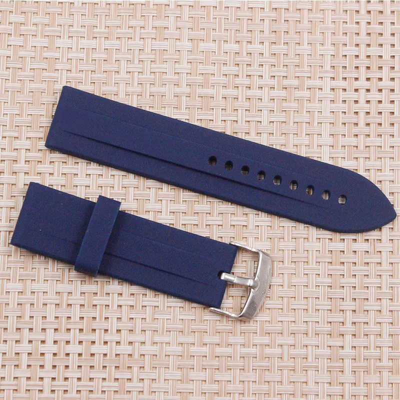 Аксессуары для часов, силиконовый ремешок, 23 мм, пряжка, резиновый ремешок для часов для Армани AR0527 AR0593 AR0528 AR0584 AR0585 AR0595 - Цвет ремешка: blue