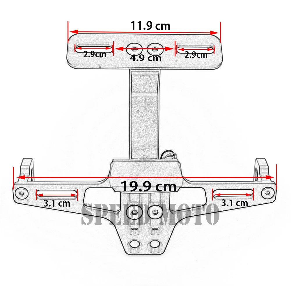 Универсальный мотоцикл номерные знаки держатель для Honda Yamaha Kawasaki Suzuki Ducati Bmw Ktm Benelli Buell Triumph Aprilia