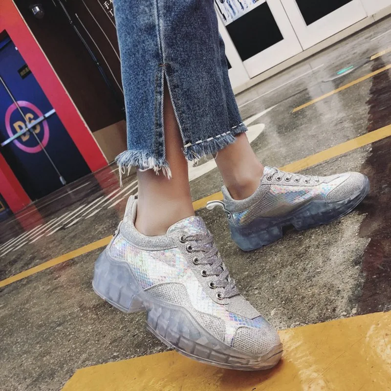 COOTELILI Luxury Lace Up Shoes Women Sneakers Spring Autumn Fashion Breathable PU Leather Women Shoes Soft Footwears 35-39 (13)