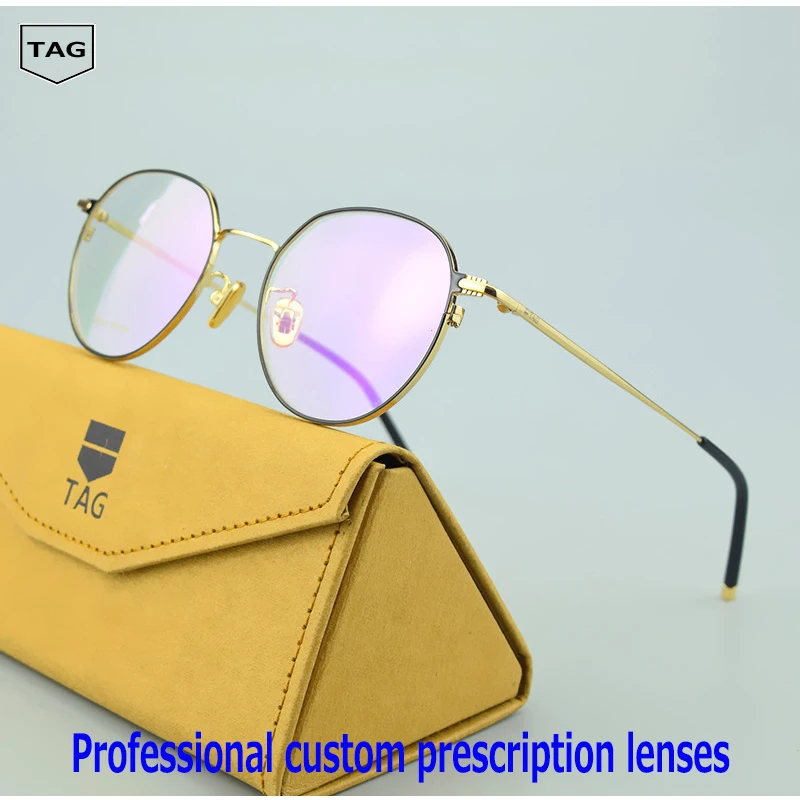 

eyeglasses Retro TAG Brand new fmetal glasses frame men women Spectacles Computer myopia Nerd oculos de grau Eyewear Accessories