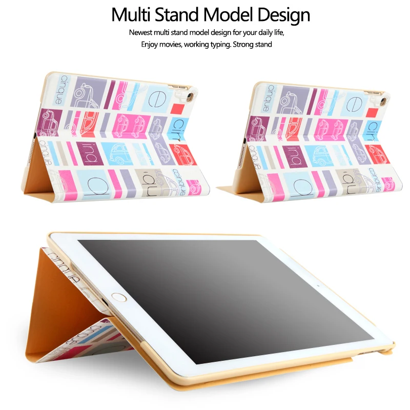Чехол для iPad Air 1st 2 9 7 '' GARUNK рисунок цветы симпатичная башня девушка Filp Кожаный
