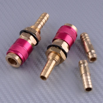 

LETAOSK 2pcs M8 Red TIG Welding Torch Water Cooled & Gas Adapter Quick Connector Fitting Tool