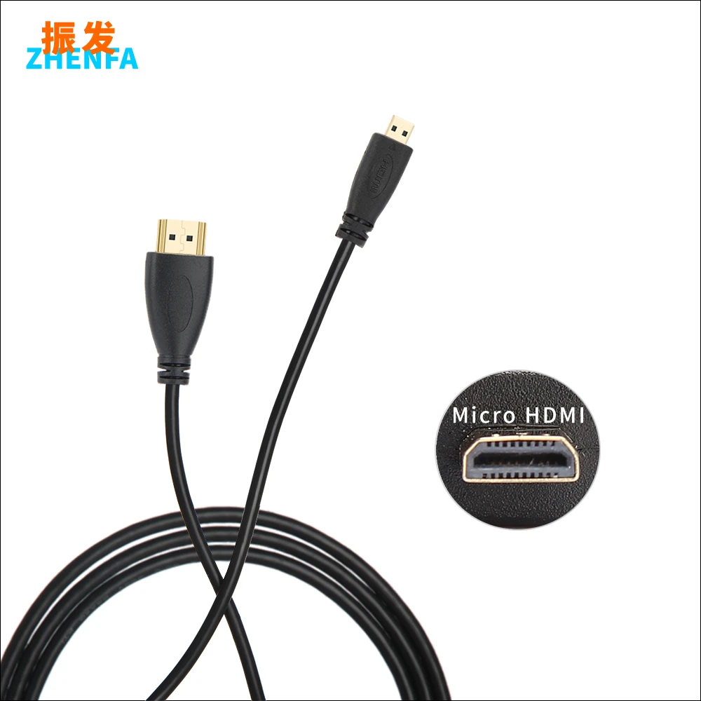 3D 1080 P Micro HDMI к HDMI кабель позолоченный HDMI 1,4 V 1,5 м 3 м 5 м высококачественный HDMI адаптер для телефона планшеты HDTV Камера