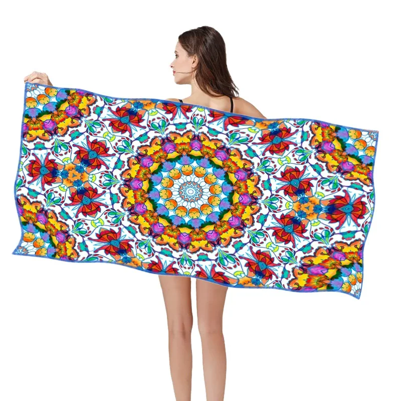 SERIES 5 160*80cm 3D HD Printed Beach Swimming Towel Quik Dry Microfiber Fabric Sand Free Multifuntion Beach Towels