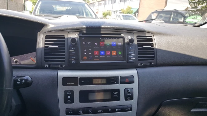 Sale Eunavi 2 Din Car DVD For Toyota Corolla E120 BYD F3 Android 8.1 Quad core RAM 2G 2Din Car DVD stereo GPS with touch screen WIFI 1