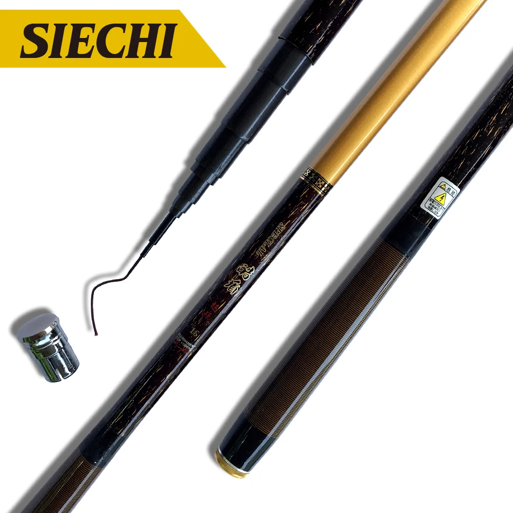 

Carp Fishing Rod Stream Pole Carbon Fiber Hard Fishing Pole Ultra-light 3.6-7.2M Hand Telescopic Fishing Rod