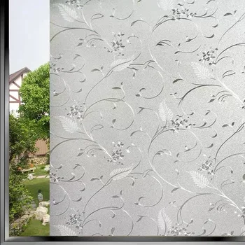 

Opaque Flower vine glass Sticker Privacy Matte Sunscreen Bathroom Living Room Window Film Waterproof Sticker Home Decor 45*200cm