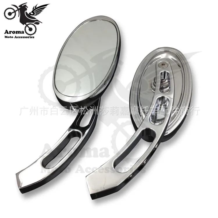 

top quality chrome silver ellipse dirt pit bike motocross motorcycle mirror for harley moto side mirror motorbike accessories