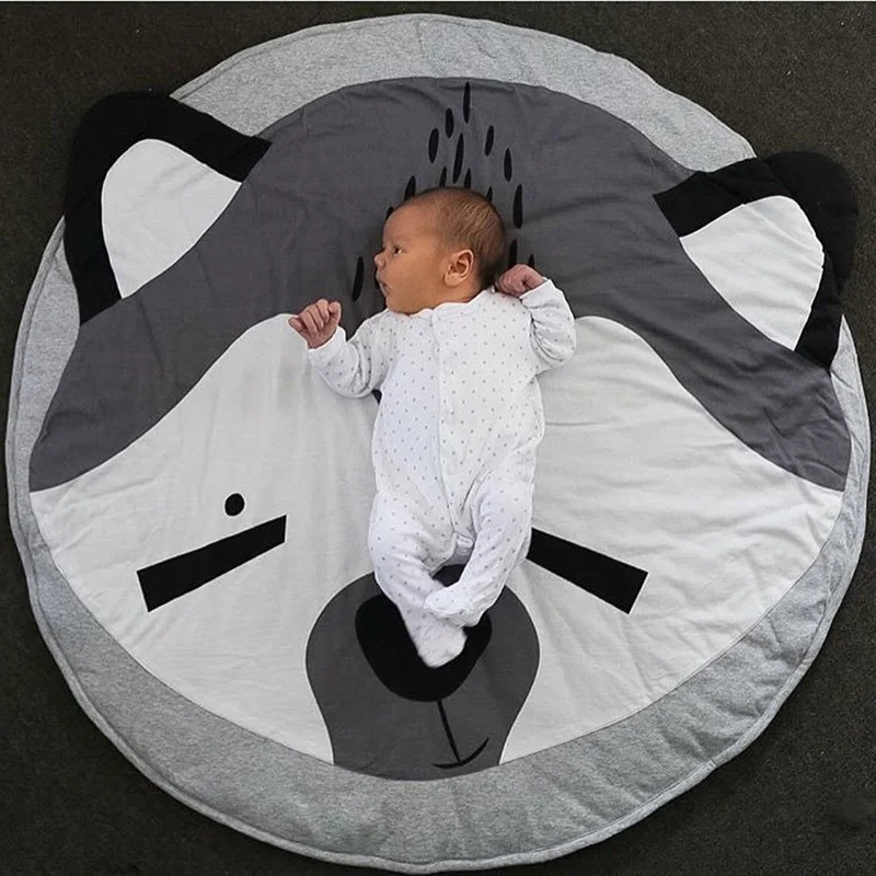 

Round Blanket Lion Rabbit Unicorn Fox Koala Crawl Baby Play Carpet Rug Baby Gym Activity Room Decoration
