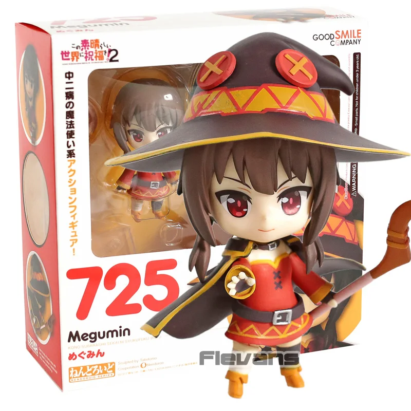 Nendoroid 725 Konosuba Megumin ПВХ фигурка Коллекционная модель игрушки