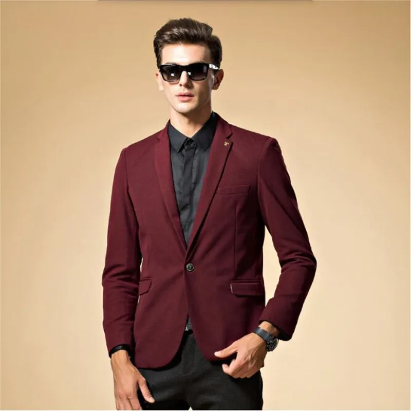 Blue and red men suits jacket elegant stlish groom wedding tuxedos