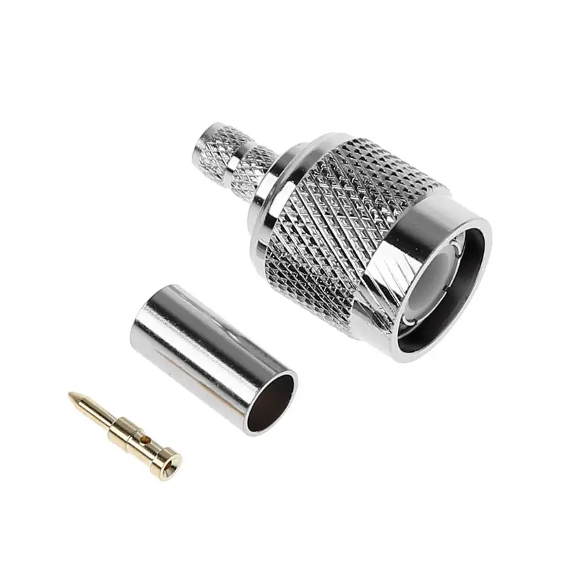 

TNC Male Plug RF Coax Connector Crimp Nickelplated For Cable RG58 RG142 RG400 LMR195