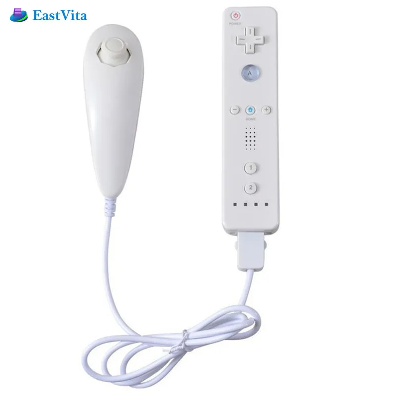 Новый беспроводной пульт дистанционного управления и геймпад Nunchuk 2 в 1 для