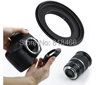 New black Aluminum 49mm Macro Reverse Adapter Ring For Sony