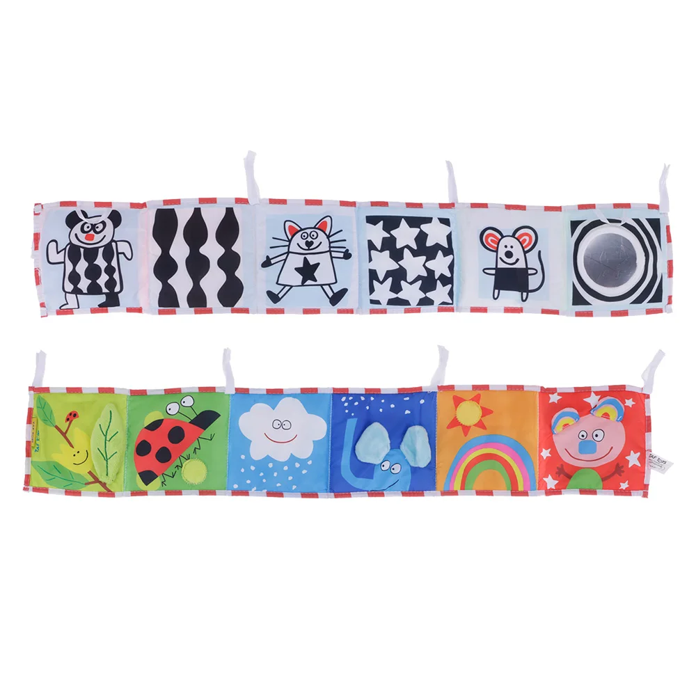 

New Non-toxic Baby Double Sides Clip-on Pram Book Intelligence Development Toy
