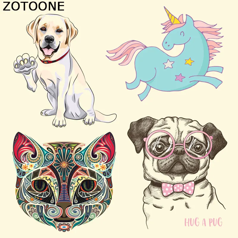 

ZOTOONE Animal Patch A-Level Washable Easy Print By Household Irons T-Shirt Diy Decoration Parches Ropa Appliques on Clothes F