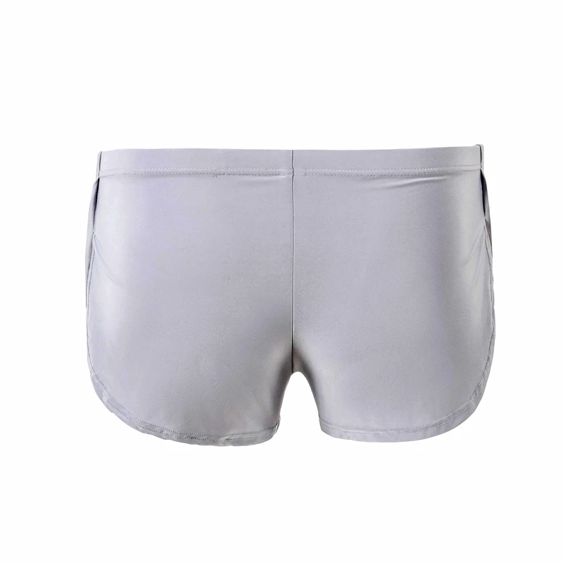 Мужские сексуальные шелковые мягкие свободные трусы-боксеры с разрезом по бокам, удобные сексуальные мужские трусы, сексуальные трусы-шорты для отдыха