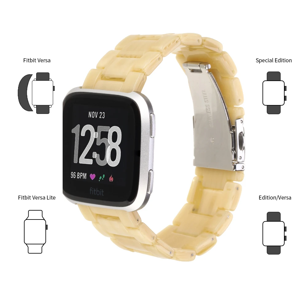 

Resin Strap Compatible with Apple Watch Band 22mm Ladies and Men Fashionable Fitbit Resin Watch Band