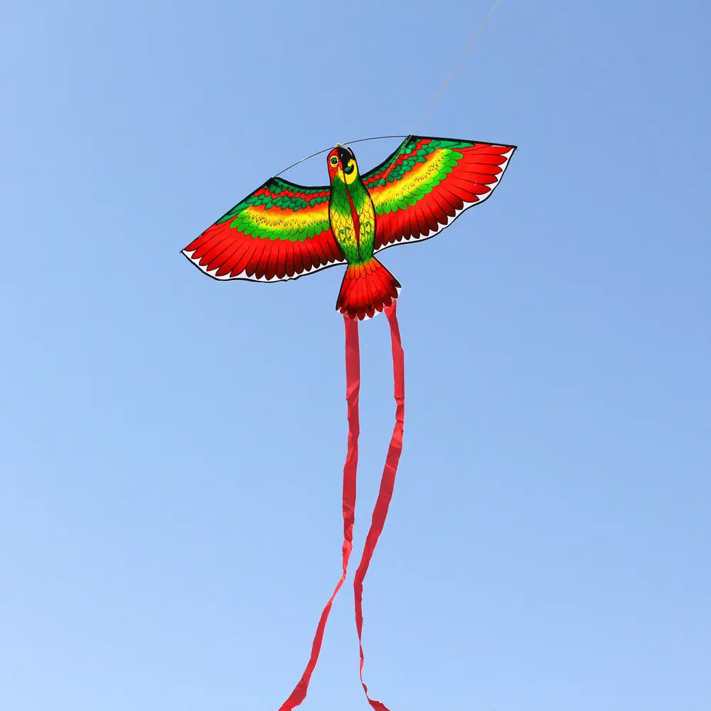 Открытый красный попугаи воздушный змей одной линии Бриз Летающий Спорт для детей