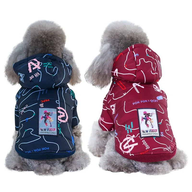 Куртка-пуховик для собак модное пальто с капюшоном для собак осенне-зимний теплый костюм для маленьких собак товары для собак породы чихуахуа