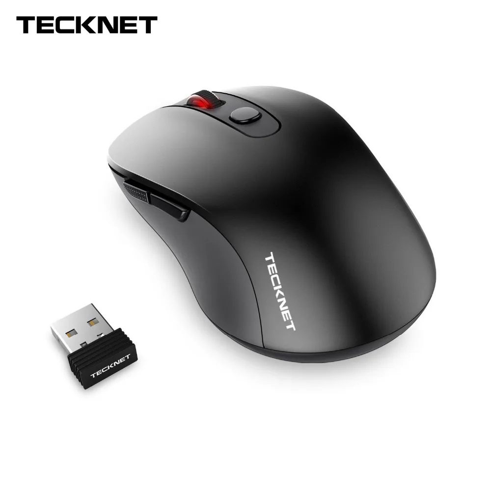 

TeckNet Wireless Mouse 2.4GHz 6 Buttons Mouse Mice Adjustable DPI Levels 1600/1200/800 Nano Receiver for Computer Laptop Desktop