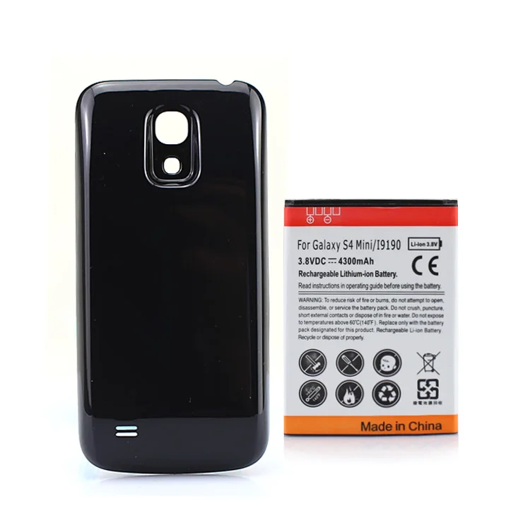 Дополнительный коммерческий аккумулятор 4300 мАч для Samsung Galaxy S4 SIV mini i9190 + Черная