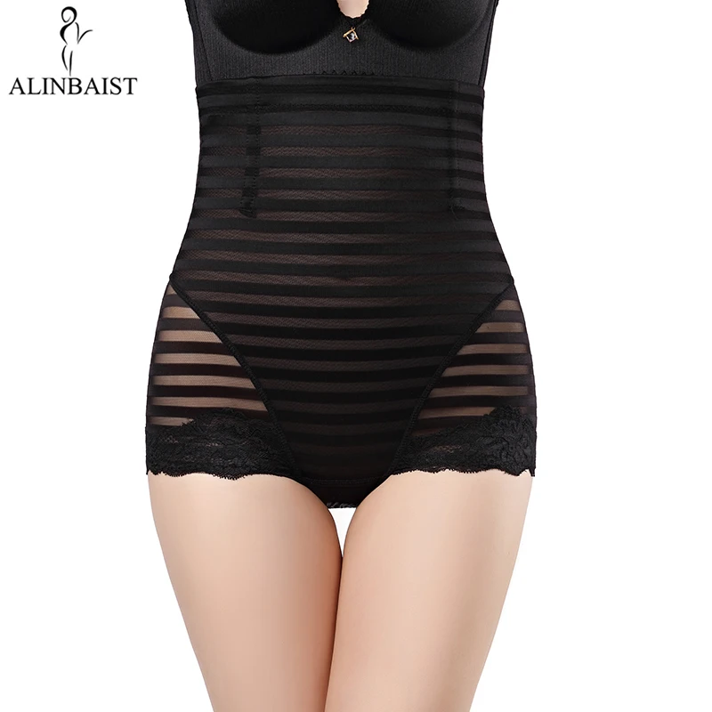 

High Waist Tummy Control Shapewear Panties Seamless Stripe Butt Lifter Slimmer Body Shaper Enhancing Thong Panty for Women