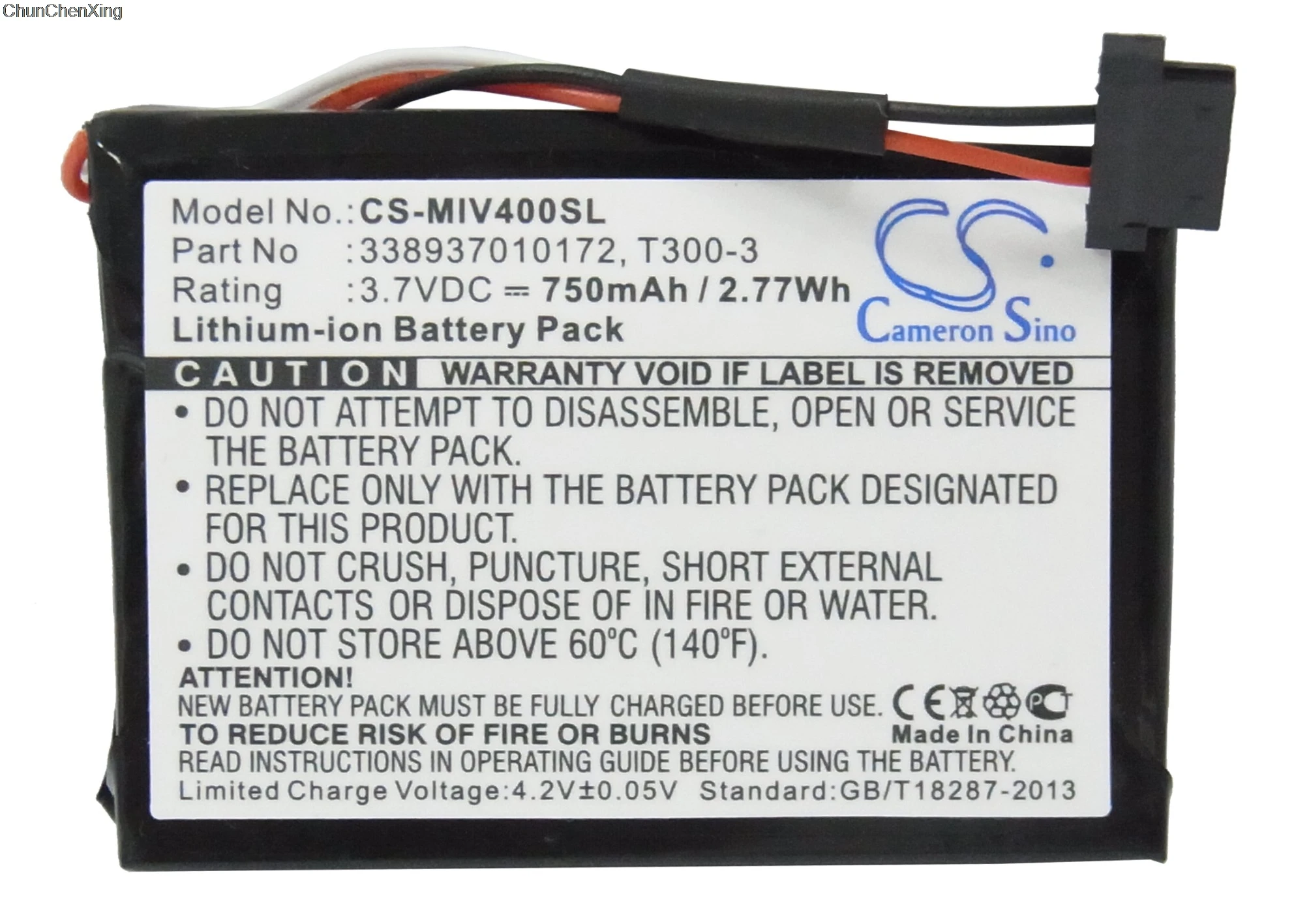 New Cameron Sino CS-MIV400SL 750mAh Li-ion Battery for Mio Moov 400 405
