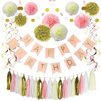 

Its A Boy Girl Baby Banner Baby Shower Girl Pompoms and hanging swirls For Wedding Decoration Birthday Party Decoration Adult