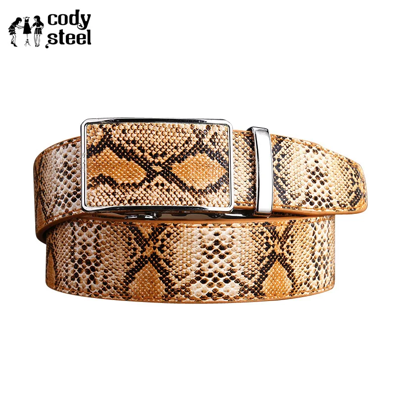 Cody Steel Man Leather Belt Business Fashion Automatic ...