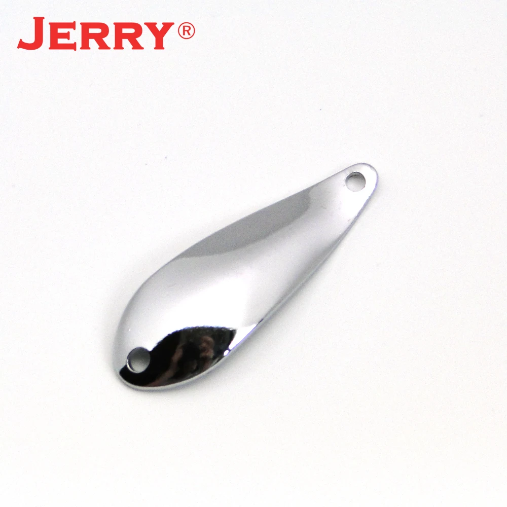 Jerry 50pcs 3.5g 5g unpainted blank fishing spoons casting metal hard