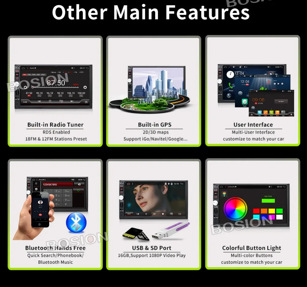 Clearance 2 din car radio gps android car stereo cassette player recorder Radio Tuner GPS Navigation RDS support steering wheel control 5