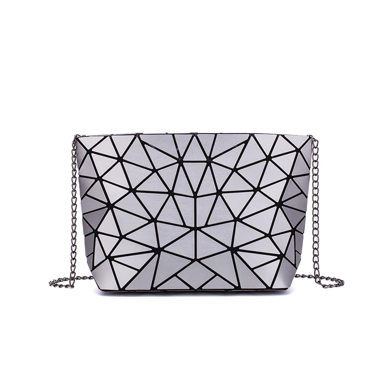  New Women Chain Shoulder Bag Luminous sac Bag Fashion Geometry Messenger Bags Plain Folding Crossbo - 32955705625