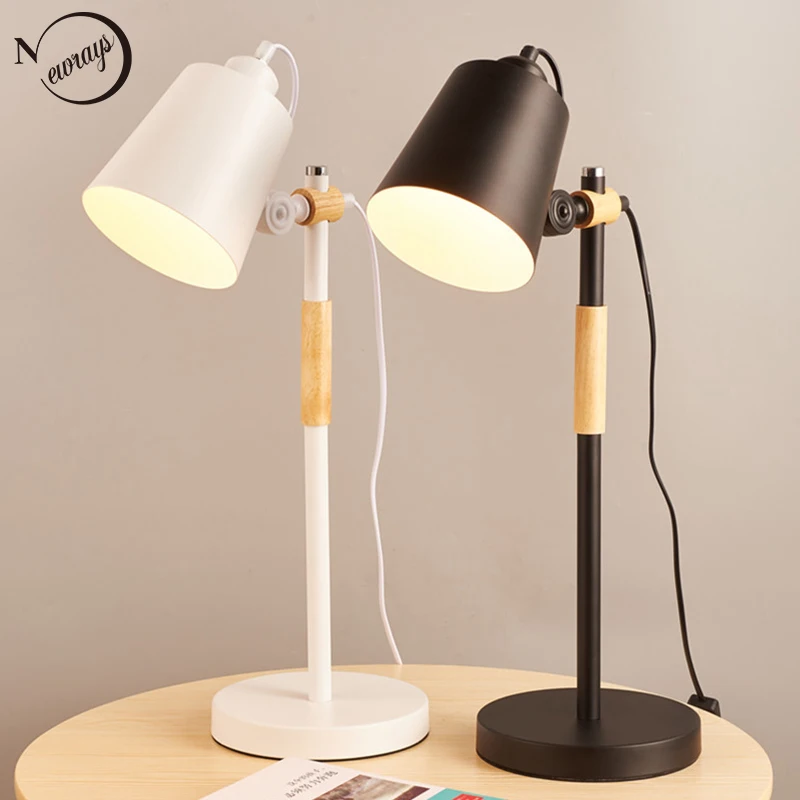 ^*Best Offers Modern iron wood adjustable table lamp Nordic simple desk lamp LED E27 for study bedroom parlor bookstore hotel bedside children ^*Best Offers Modern iron wood adjustable table lamp Nordic simple desk lamp LED E27 for study bedroom parlor bookstore hotel bedside children