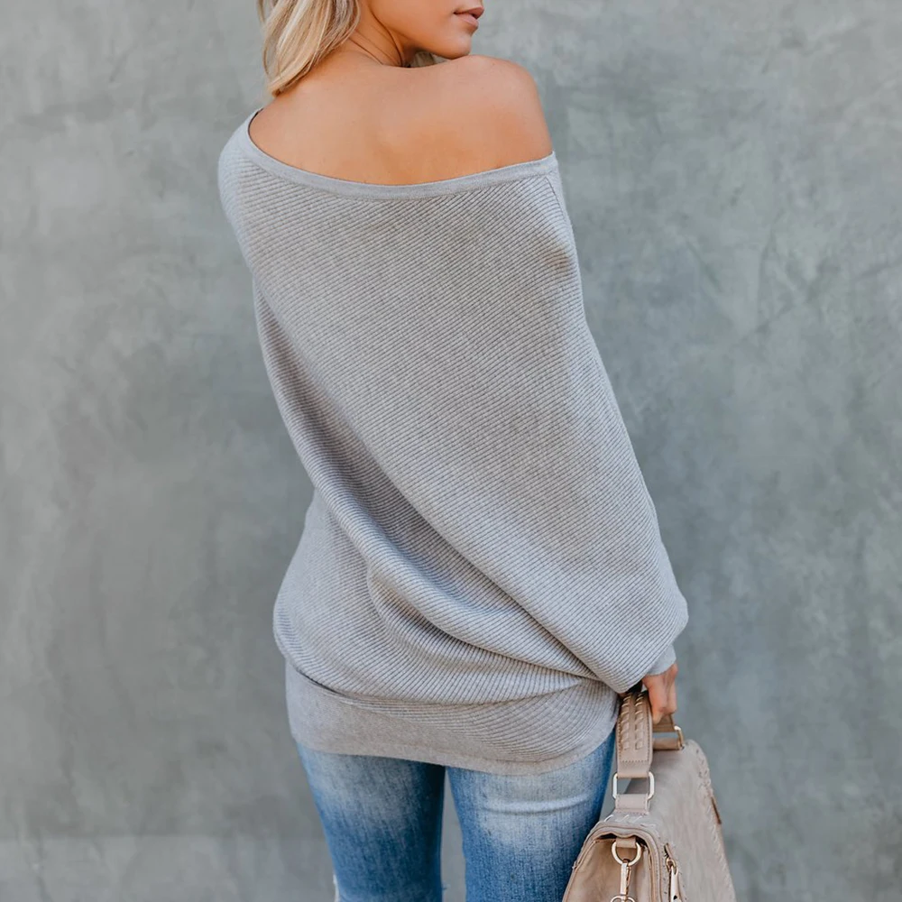 Out Off Shoulder Sweater Women Casual Harajuku Sweater Sexy Streetwear Autumn Pullover Out Off Shoulder Sweater Women Casual Harajuku Sweater Sexy Streetwear Autumn Pullover