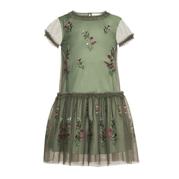 

Yatheen Big Girls 6-16t Floral Embroidered Mesh Dress Kids Party Dresses