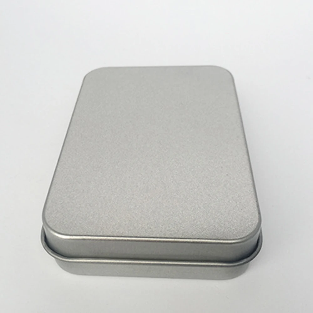 Прямоугольная жестяная коробка USB для бейджа простой чехол для ювелирных изделий компактный практичный легкий портативный Прочный инструмент для хранения