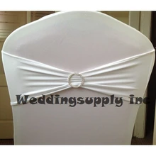 130 Премиум Белый Синий спандекс/полиэстер Председатель Группы с круглой пряжкой дизайн для свадьбы крышка стула створки