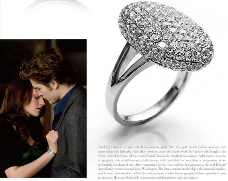 Fashion Wedding Rings Engagement Ring Crystal Jewelry The Twilight Breaking Dawn Bella For Women Gifts | Украшения и аксессуары