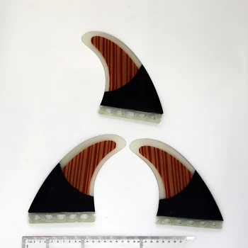 

Wood Veneer And Carbon Fiber Future G7 Surfboard Fins - Tri Fin Thruster Set Future Large Size Future fins shortboard
