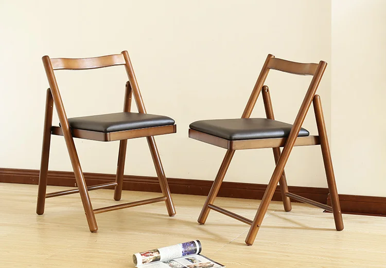 Твердый деревянный обеденный стул складной стол-стул удобный современный домашний стол стулья