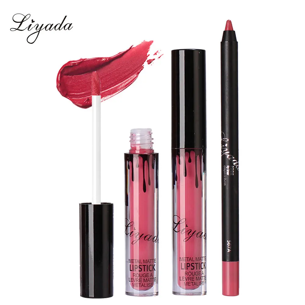 2018 New Lady Makeup Waterproof Liquid Lip Gloss Pop Matte Llipstick Lasting Kilie Tint Red Kyliejenner Lipsticks | Красота и