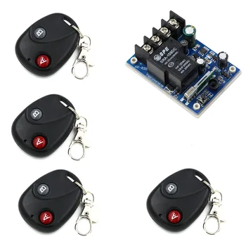 

New DC12V 24V 36V 48V 1CH 30A Relay Wireless Remote Control Switch System 4 piece Transmitter With Receiver Learning Code
