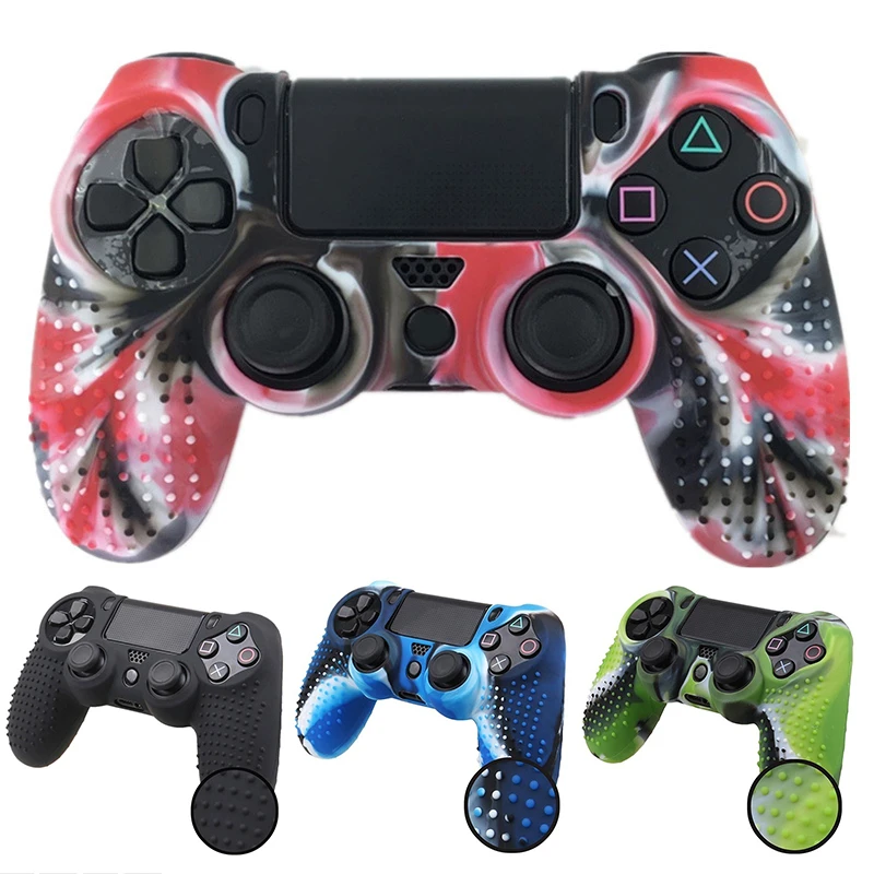

For PlayStation 4 PS4 Controller Camouflage Silicone Rubber Skin Grip Cover Case