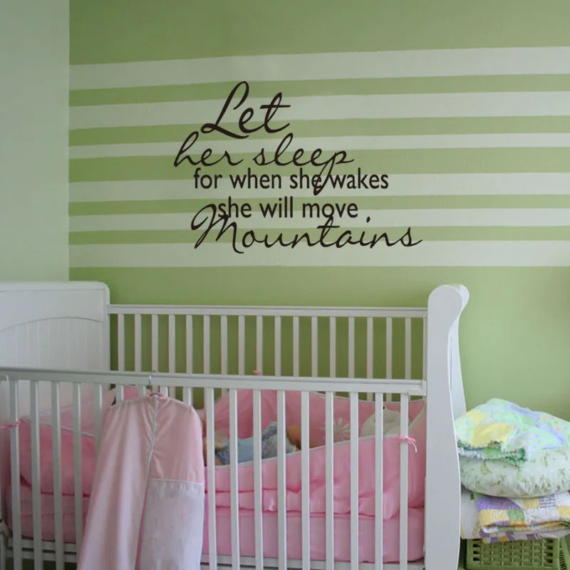Wall Decal Decor Let Him Sleep Baby Crib Home Decor wall sticker Nursery Kids Boys Room Wall