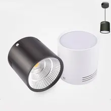 Поверхностный монтируемый светильник SMD5730 3 Вт 5 Вт 7 Вт 12 Вт 18 Вт 24 Вт 85-265 в Лампа COB с регулируемой яркостью светодиодный светильник s потолочный Точечный светильник+ светодиодный драйвер