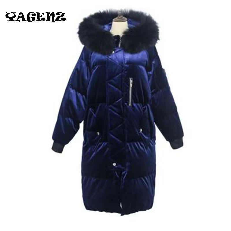 

Womens Down Jackets 2019 Winter Jacket Large Fur Collar Down Wadded Jacket Female Jackets Thickening Women's Fur Coat Fur