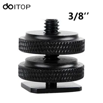 

DOITOP 3/8" Tripod Mount Screw with Double Layer to Flash Hot Shoe Adapter Holder Mount Photo Studio Accessories A3