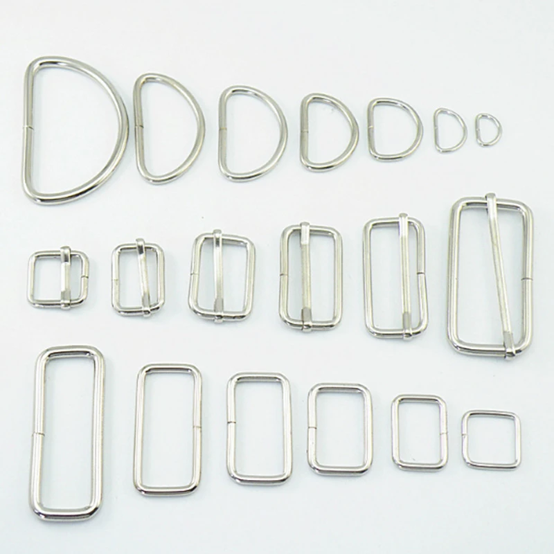 Hebilla cuadrada de Metal para cinturón, hebilla de anillo rectangular ajustable mochilas, zapatos, bolsas, gatos perros, accesorios DIY, unids/lote|Hebillas y ganchos| AliExpress