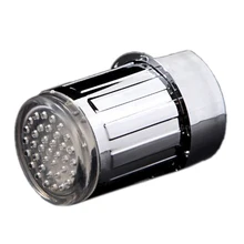 Новые Приходят Синяя Светодиодная Поток Воды Кран нажмите ABS Круглый Разъем для ванной комнаты или кухни